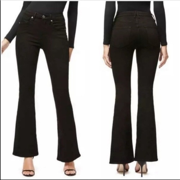 Good American Denim - Good American Good Flare Black High Rise Jeans Size 31